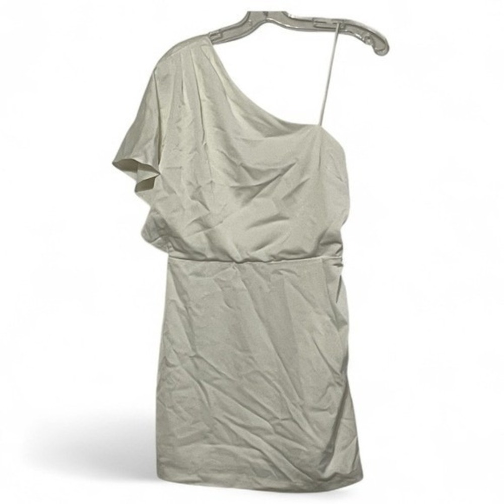 NWT Colletta The Co-Op Elegant‎ One-Shoulder Dress Medium Off White Asymetrical